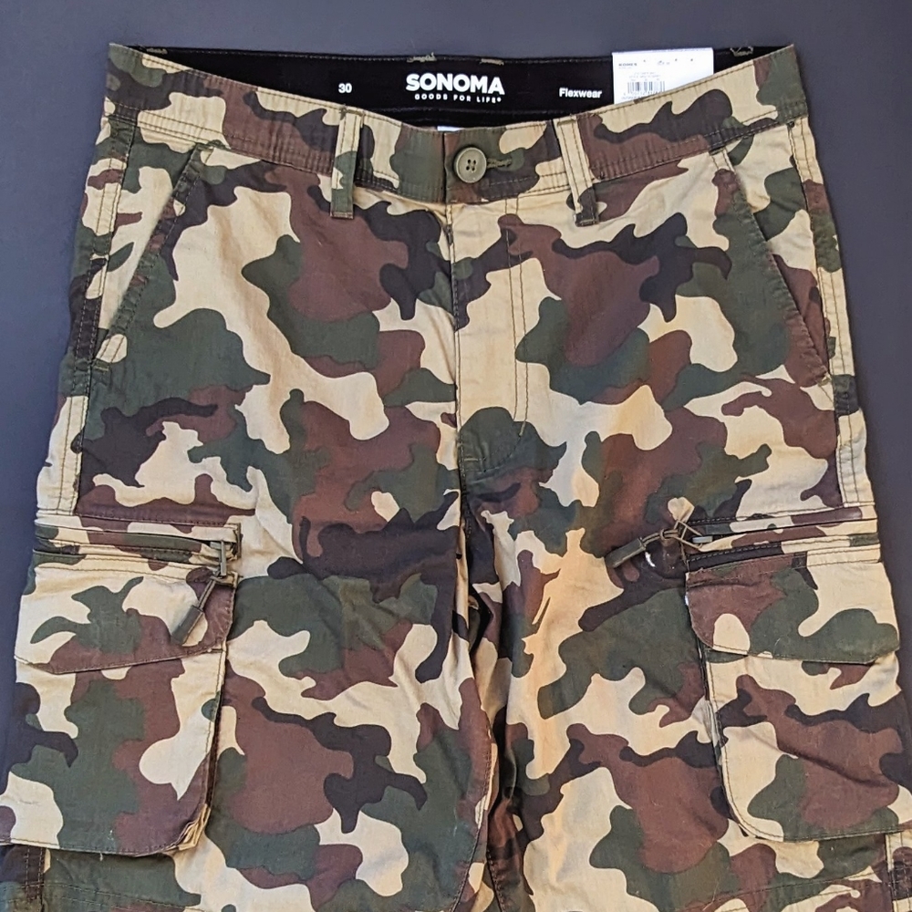 Sonoma Men's Camo Cargo Shorts 30w